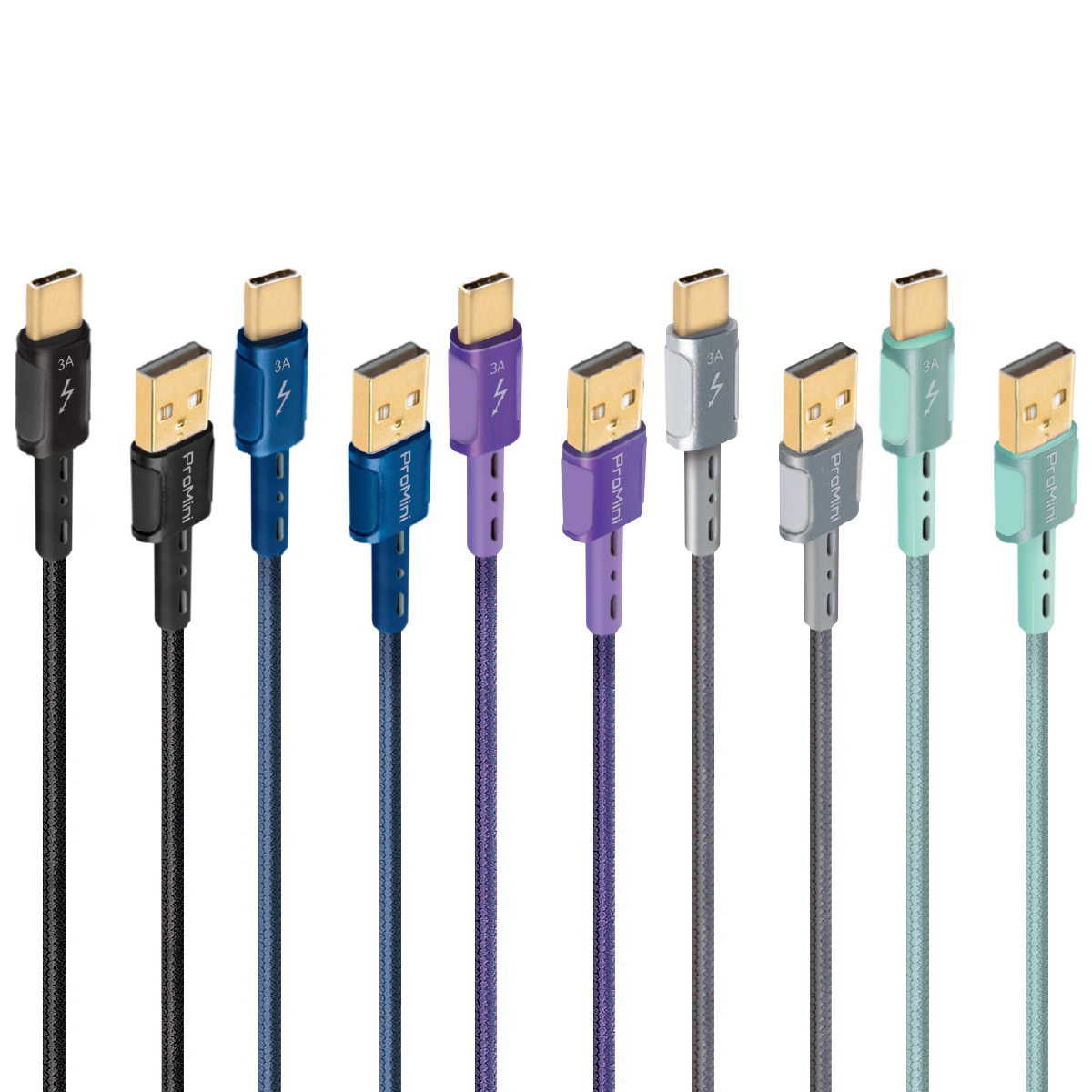 ProMini Type-C to USB 快充銅製數據傳輸線