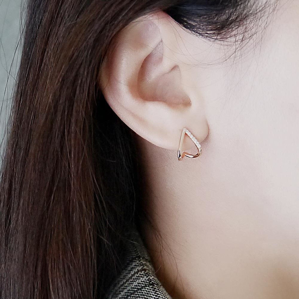 翻轉愛純銀耳環/SE547