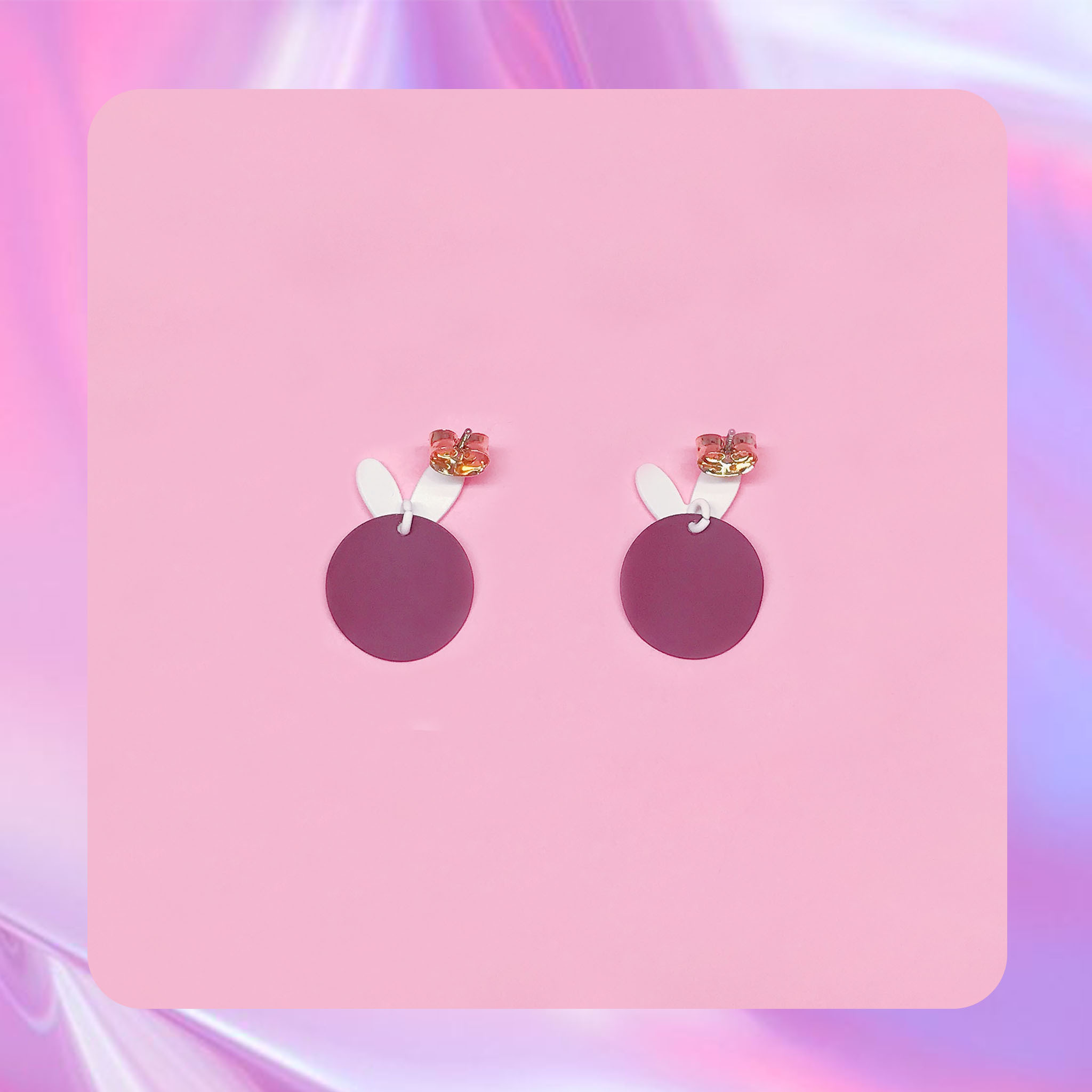 ♡ ここ這裡 ♡ 正韓質感霧面愛心耳針耳環