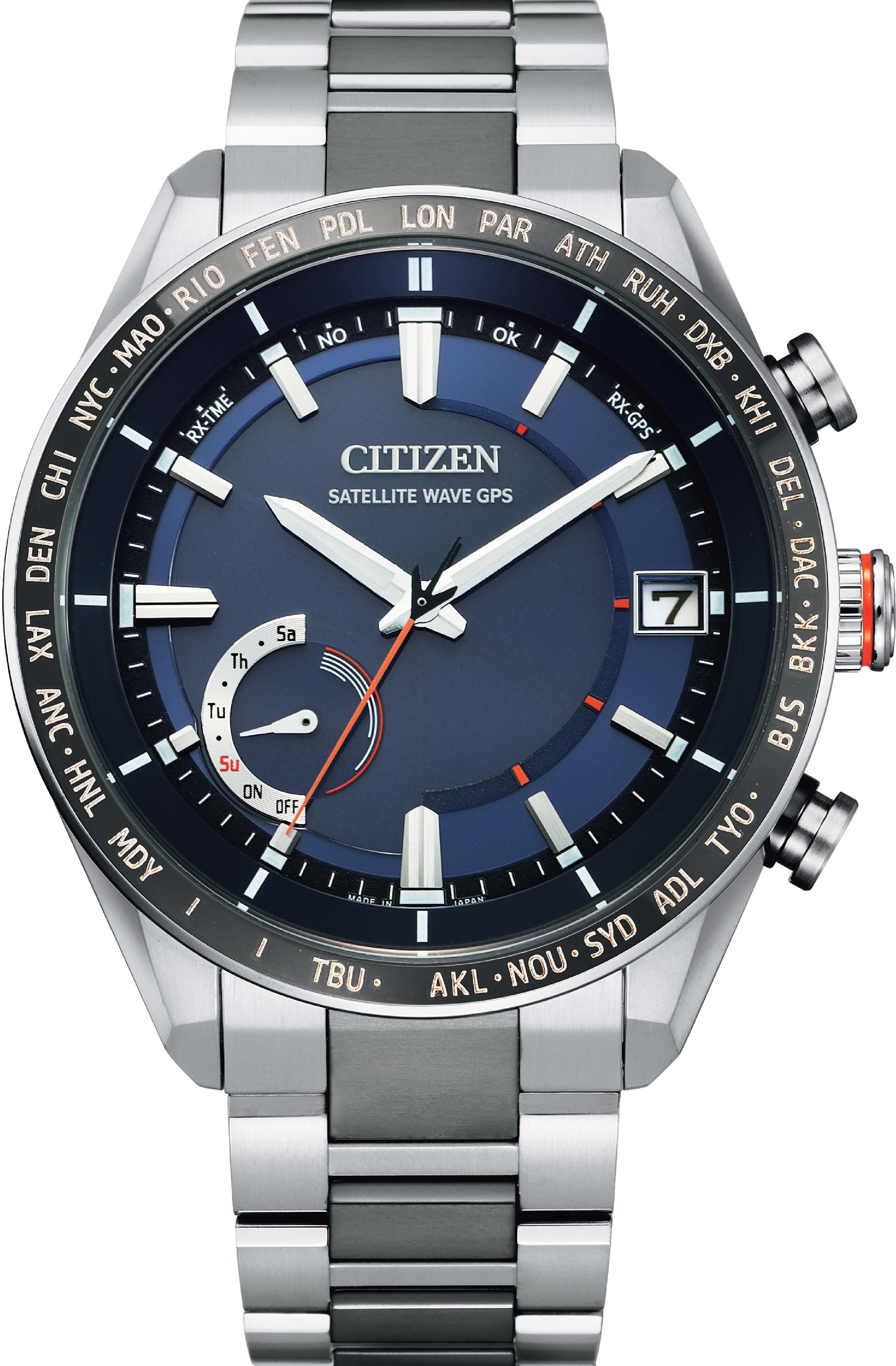 萬年鐘錶 - Citizen 星辰錶  光動能GPS衛星對時   CC3085-51L  錶徑43.5MM