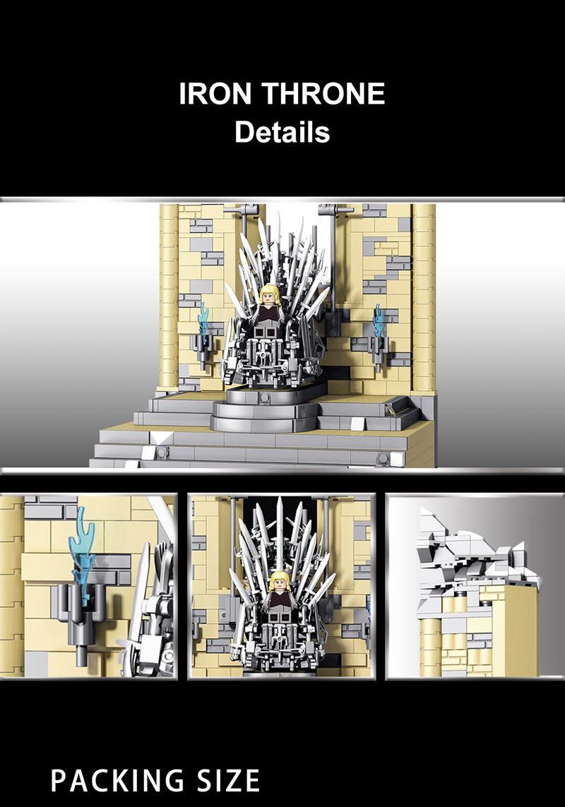A Song of Ice and Fire: The Iron Throne Building Set Fit Lego NO BOX K18K130