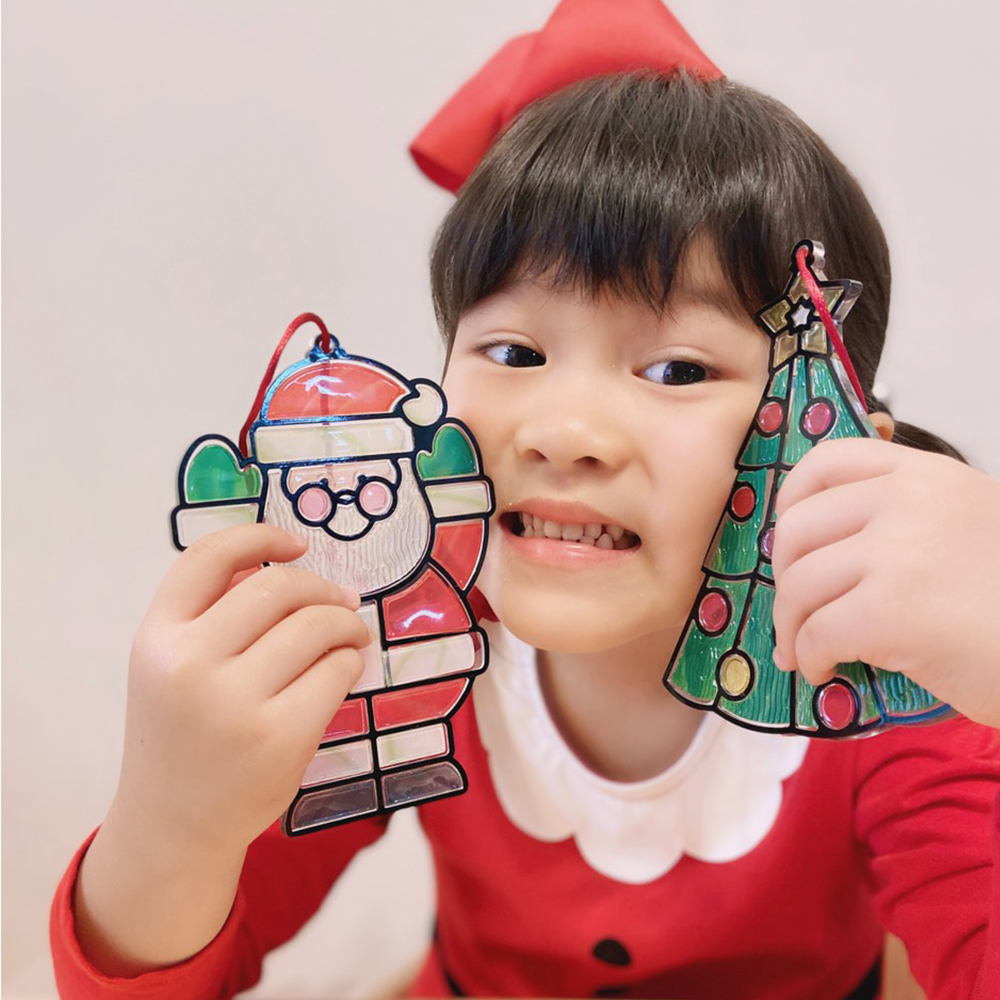 Melissa Doug 彩繪水晶壁貼-歡樂聖誕