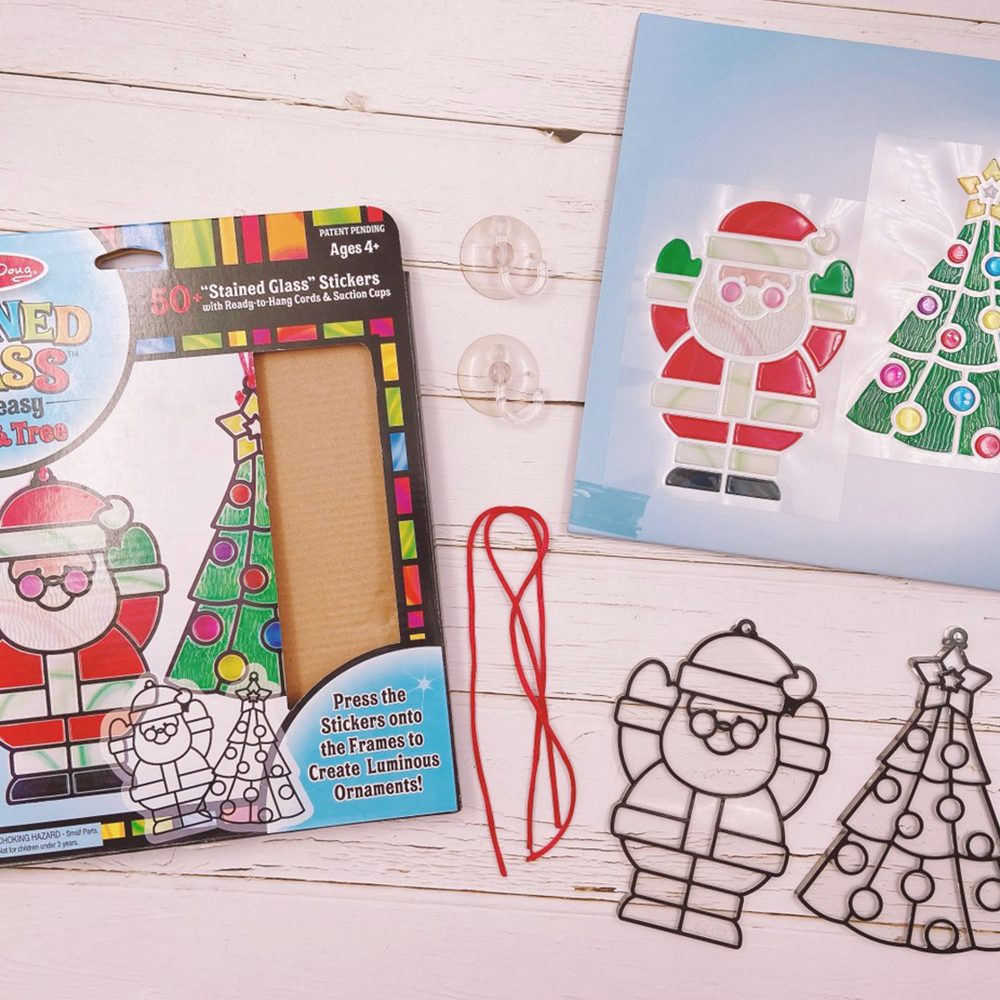 Melissa Doug 彩繪水晶壁貼-歡樂聖誕