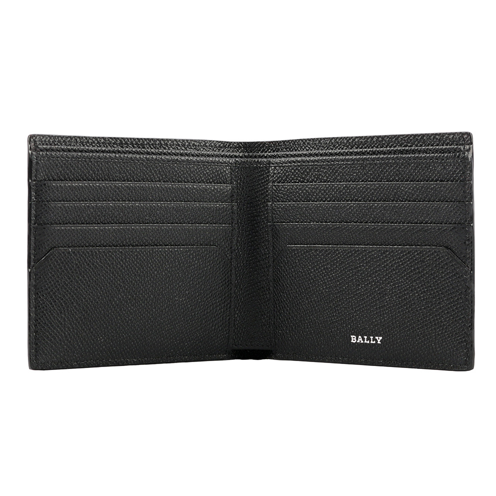 【BALLY】壓紋牛皮雙色皮帶+8卡短夾禮盒組