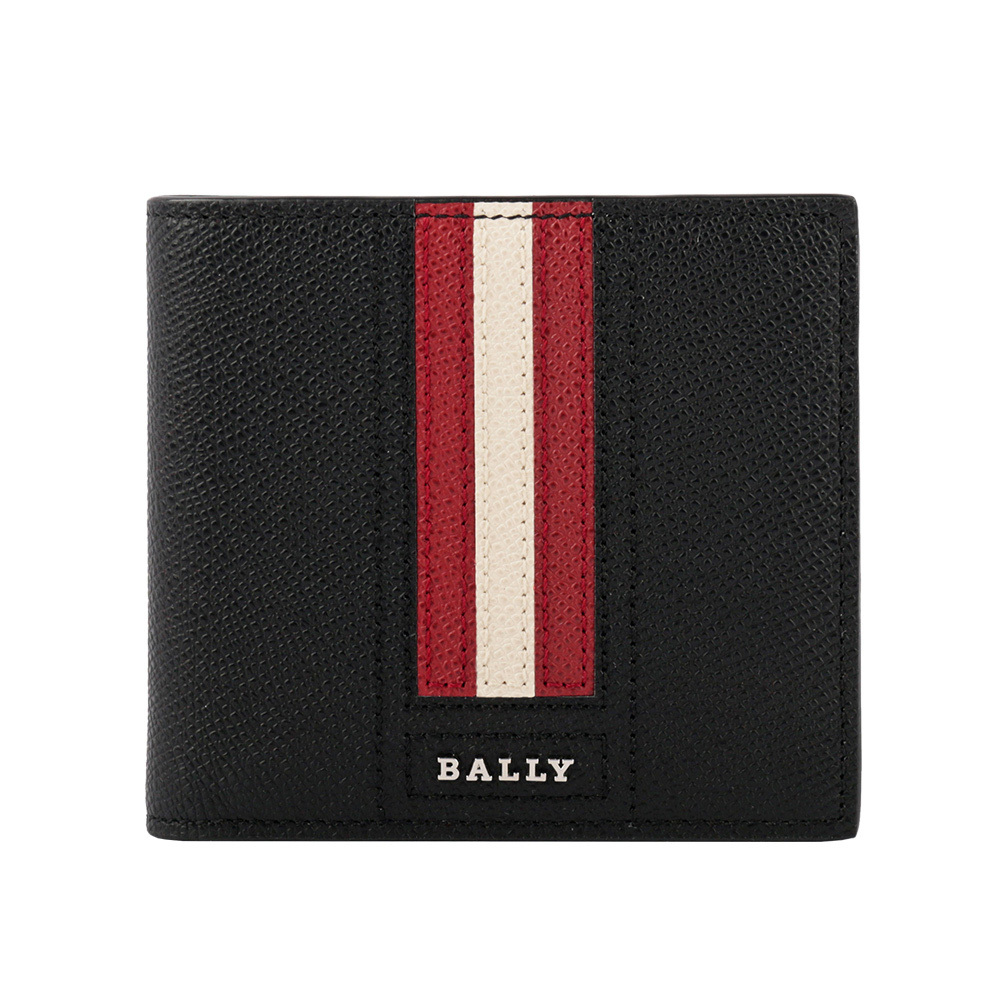 【BALLY】壓紋牛皮雙色皮帶+8卡短夾禮盒組