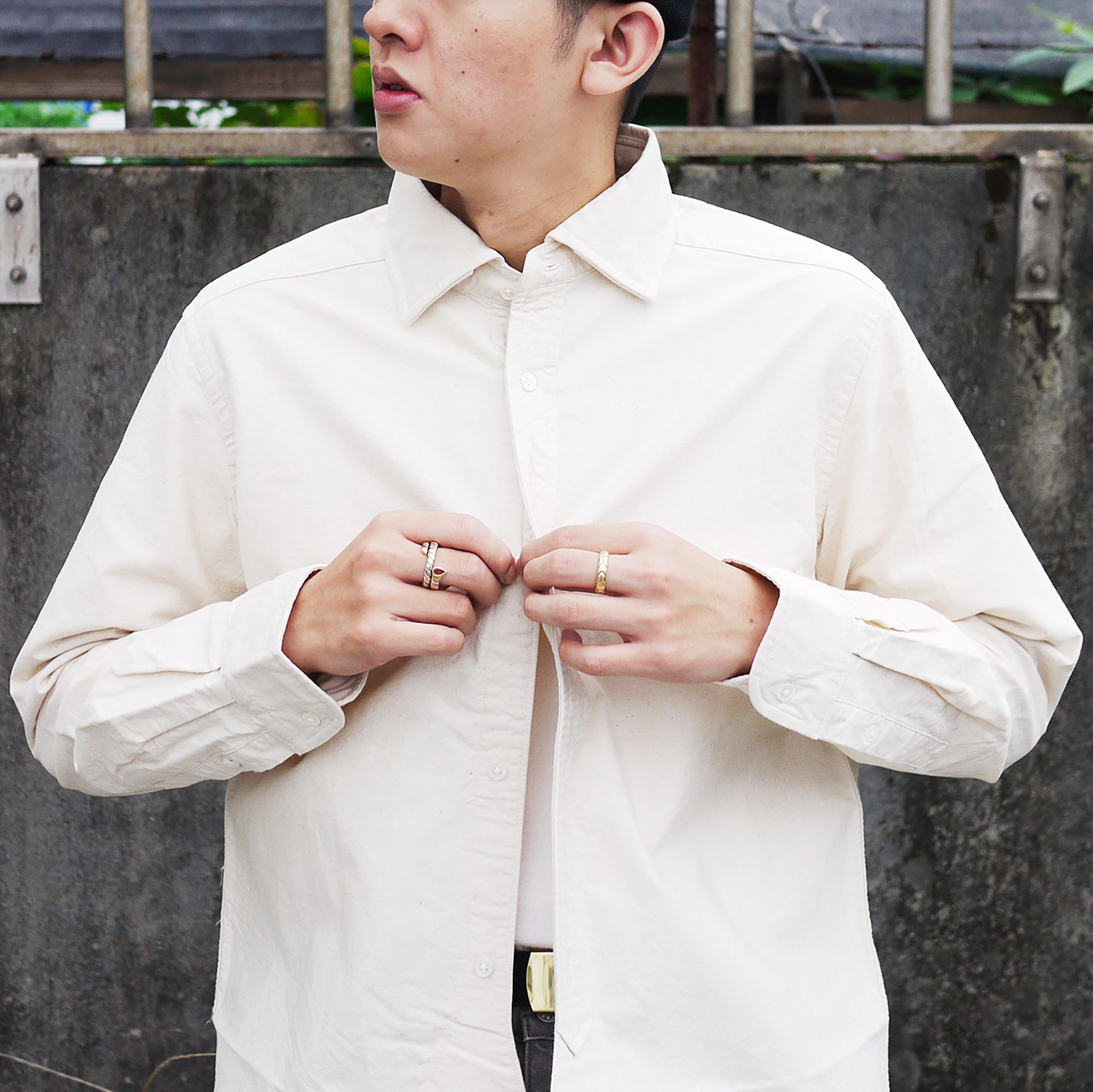 Nigel Cabourn - British Officers Shirt (Ivory)