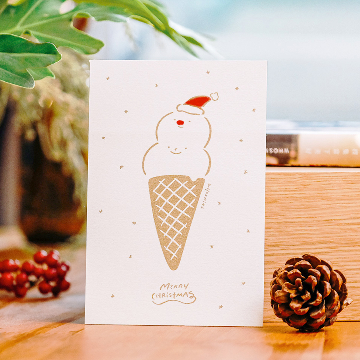 「ICE CREAM」聖誕卡片