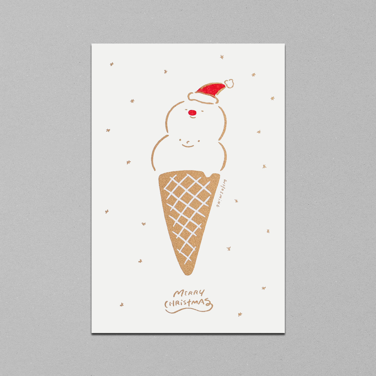 「ICE CREAM」聖誕卡片