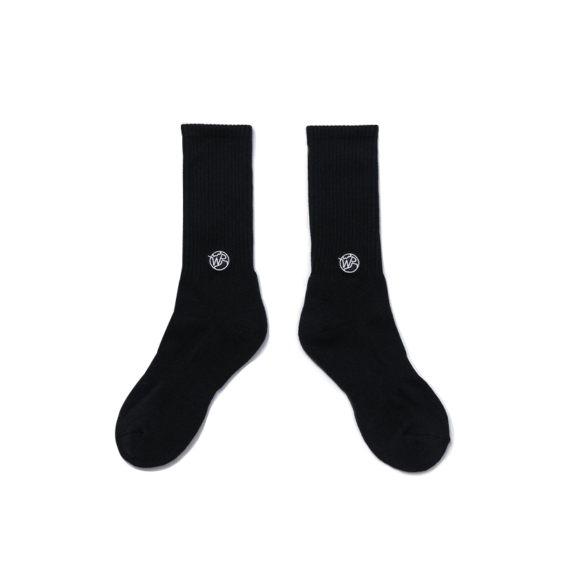 WORLDPEACE BASIC SOCKS 沃皮斯地球 刺繡logo 長襪 襪子 基本款 黑 / 白 WPES01/WPES02 [EW]