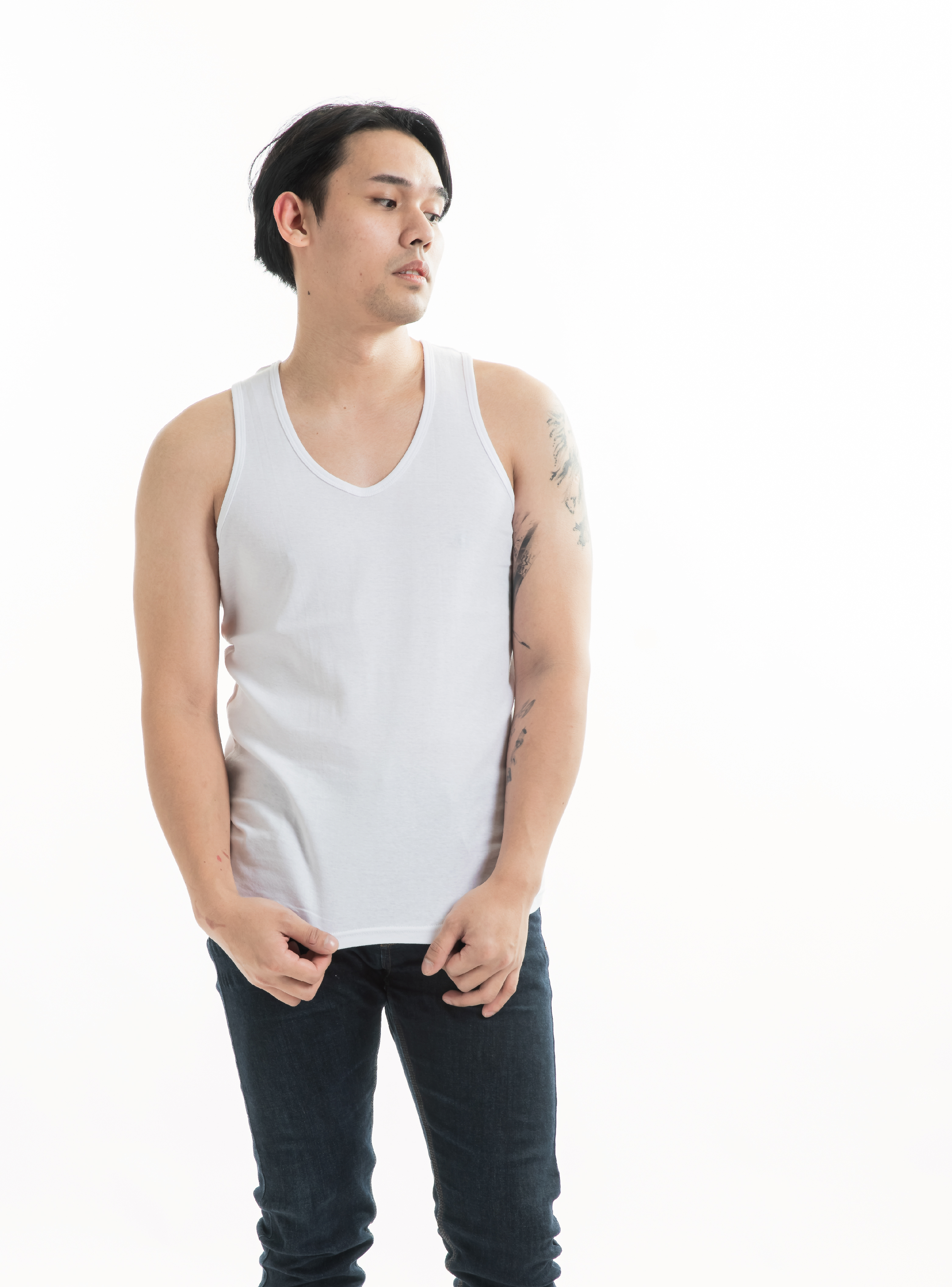 小三福 三福 簡約純白羅紋男大背心(S~2XL)