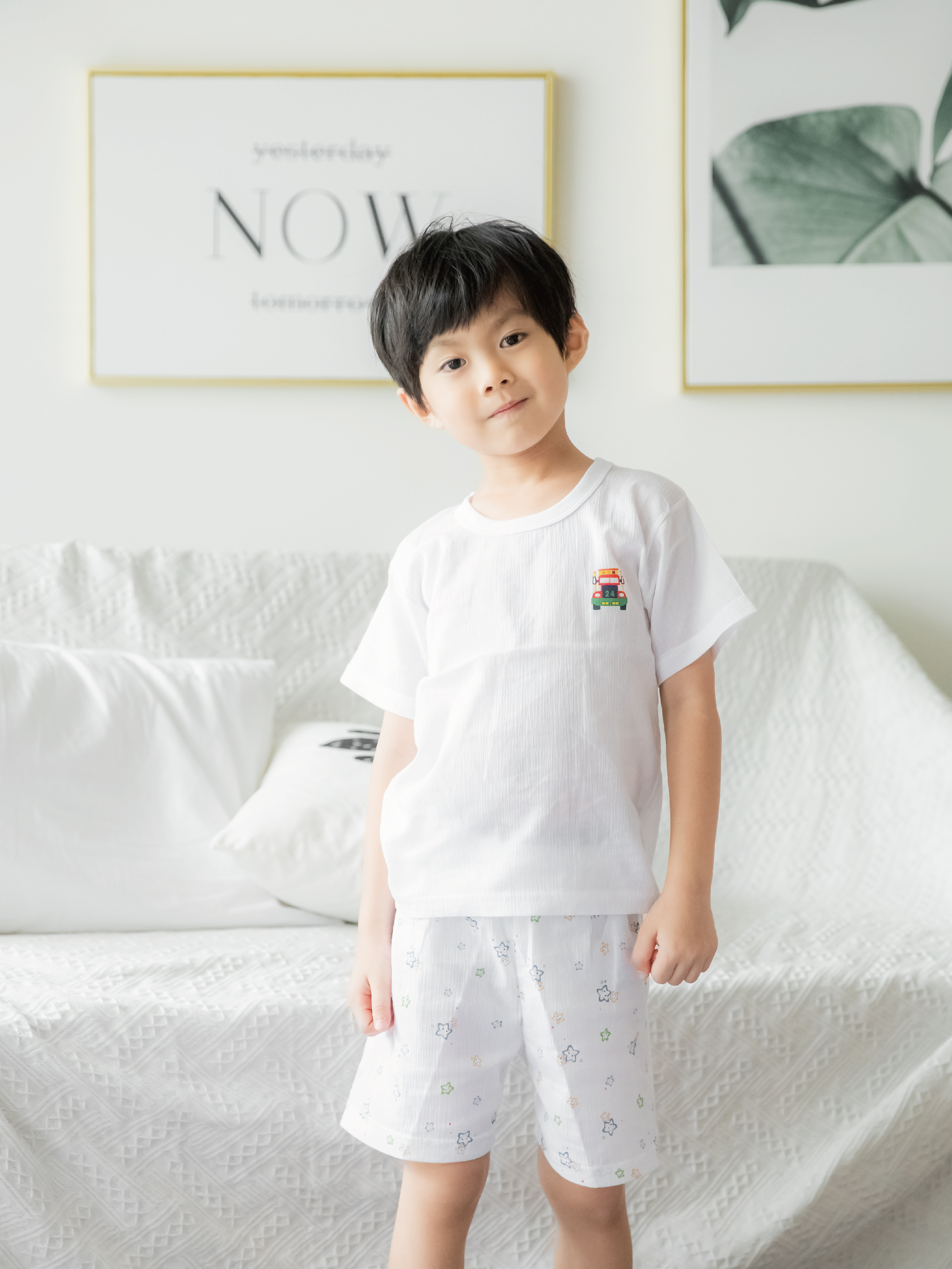 小三福 三福 100%純棉兒童竹紗小汗衫