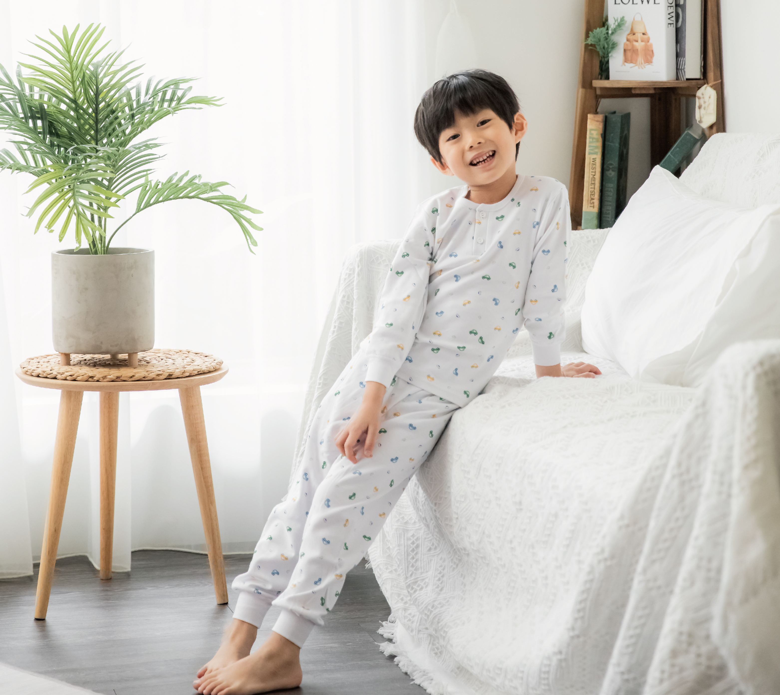 小三福 三福 棉半開長袖套裝