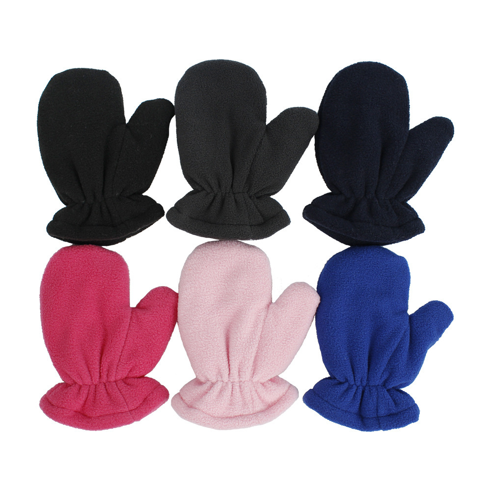 Fleece color gloves
