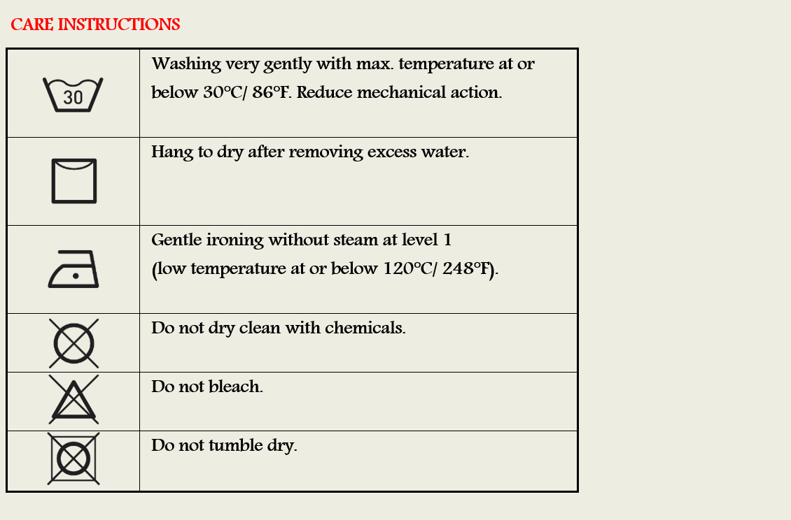 Apron-S Mega Care Instructions