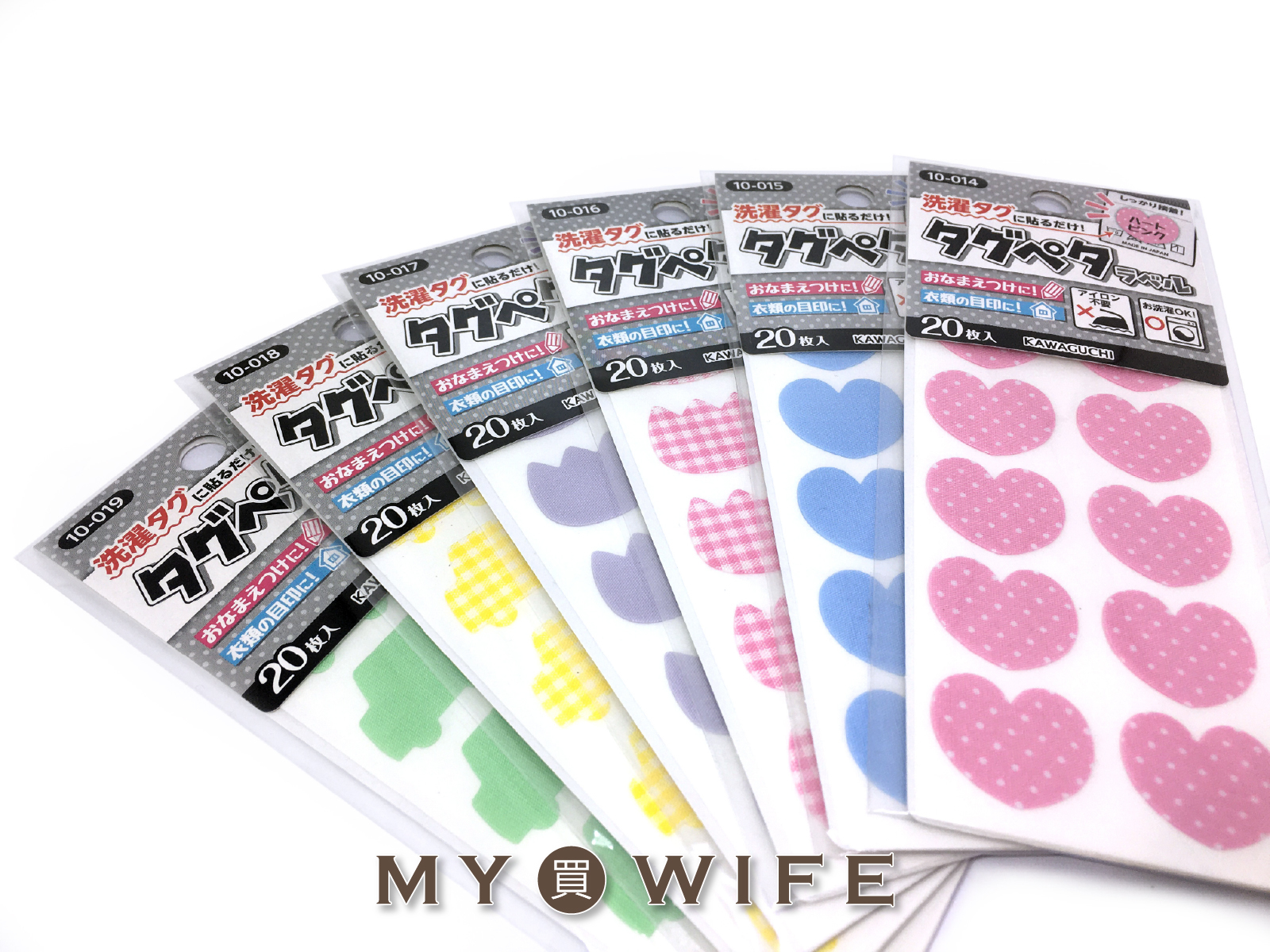 日本KAWAGUCHI河口牌_手寫布標貼紙_12款