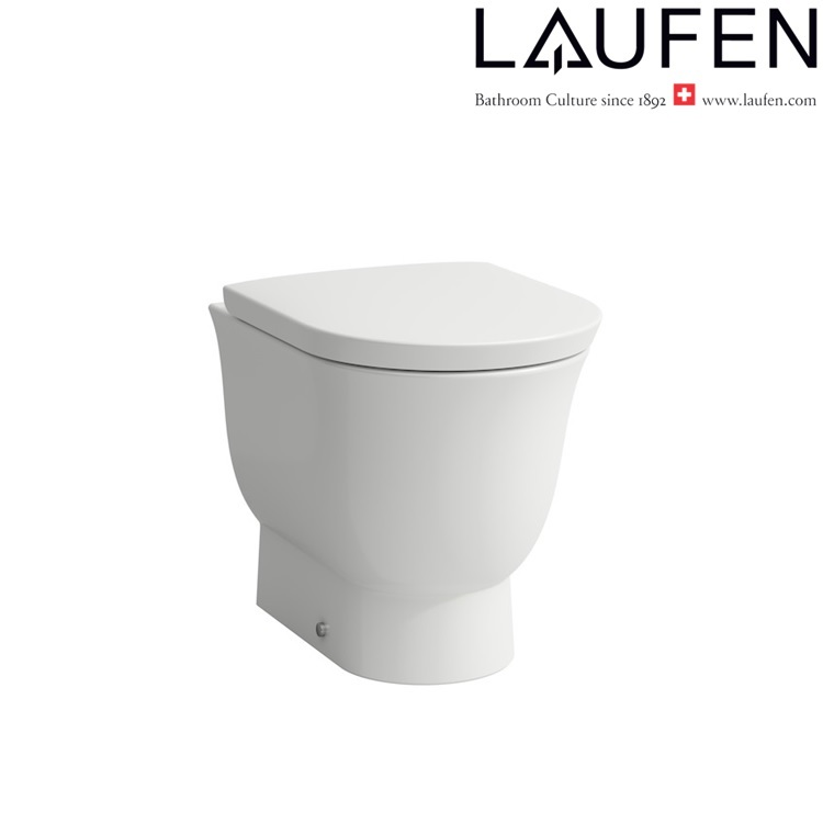 Laufen "The New Classic" 8.2385.1.000.000.1 + 8.9185.1.000.000.1 Rimless Floorstanding Toilet w/ Soft Closing Cover