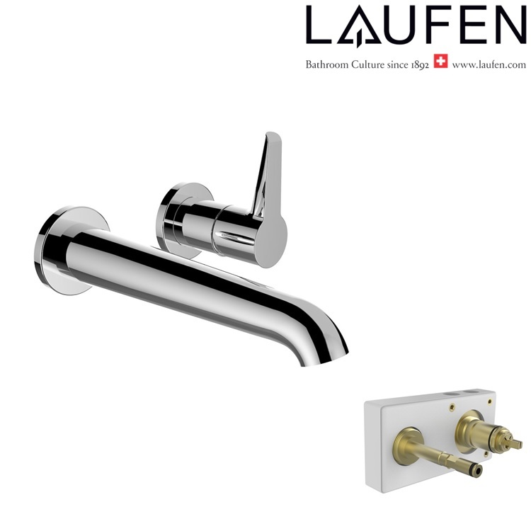 Laufen "Val" HF901722100000 + HF574049000000 Wall Mounted Basin Mixer