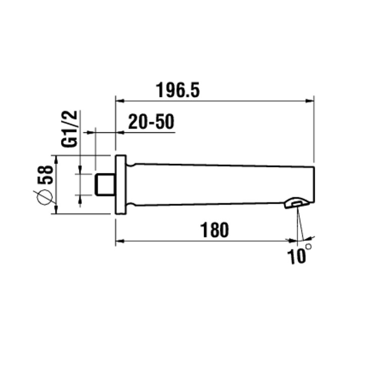 Laufen "The New Classic" 3.7185.0.004.060.1 Wall spout