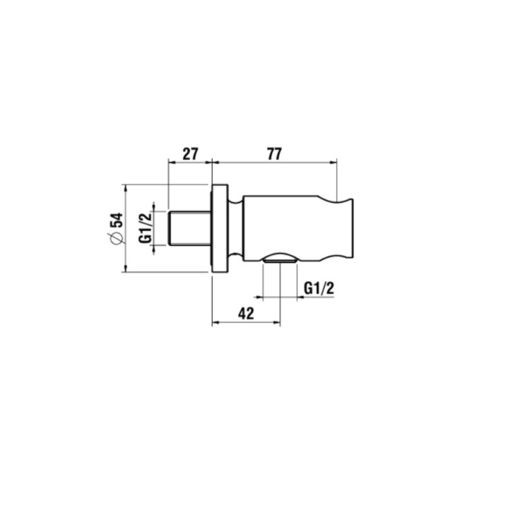 Laufen "The New Classic" 3.6385.0.004.152.1 Hose Connector and holder