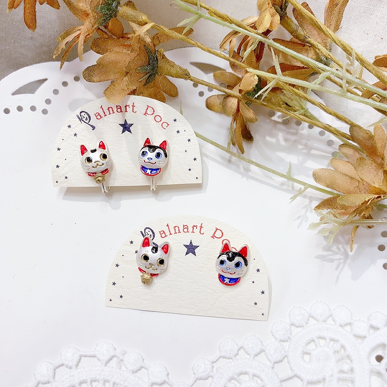 Palnart Poc 日本制招財貓耳環