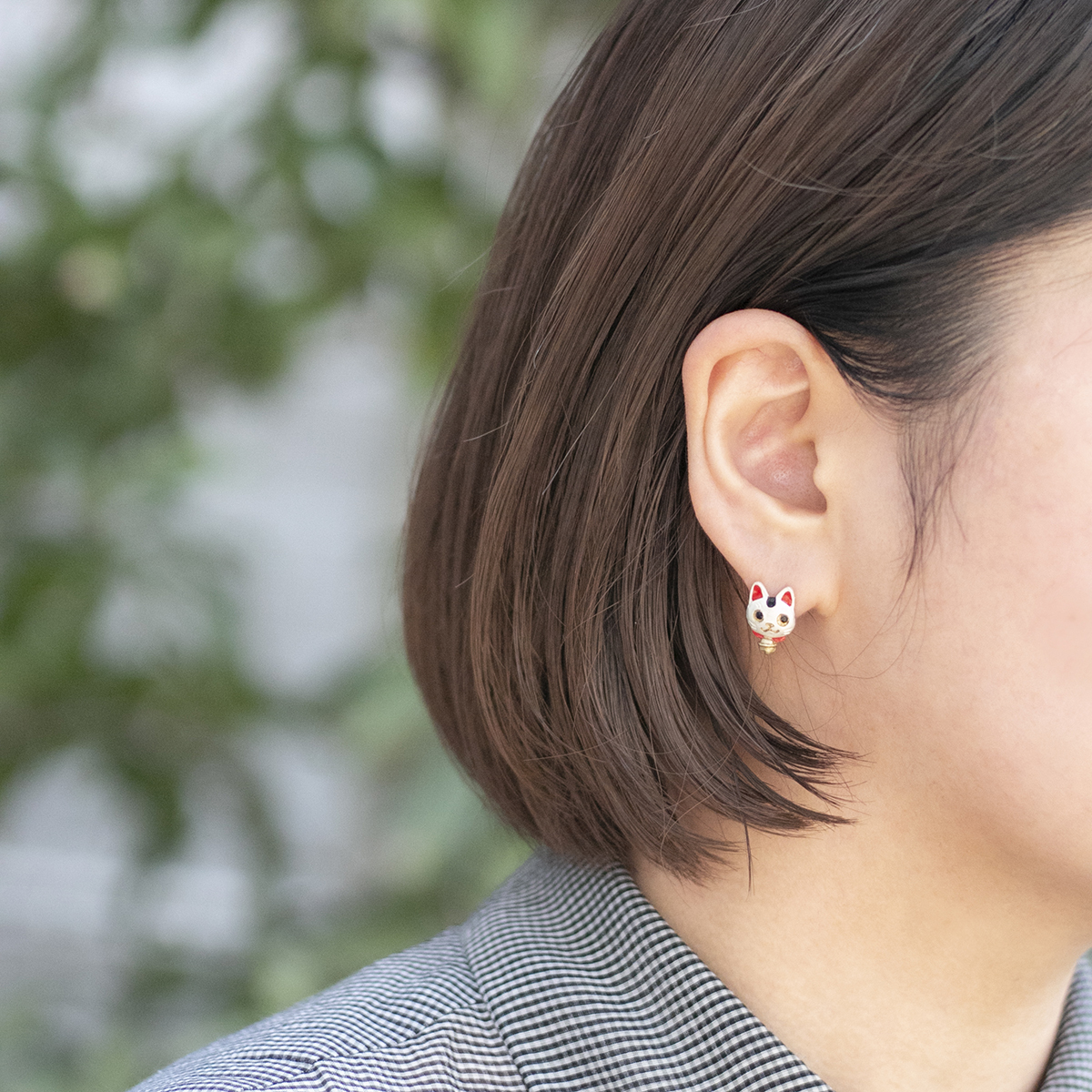 Palnart Poc 日本制招財貓耳環