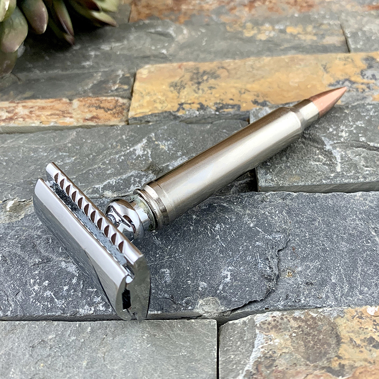 美國 Bullet - 麥格農子彈 復古雙面安全手動刮鬍刀（傳統老式雙刃刮鬍刀片）