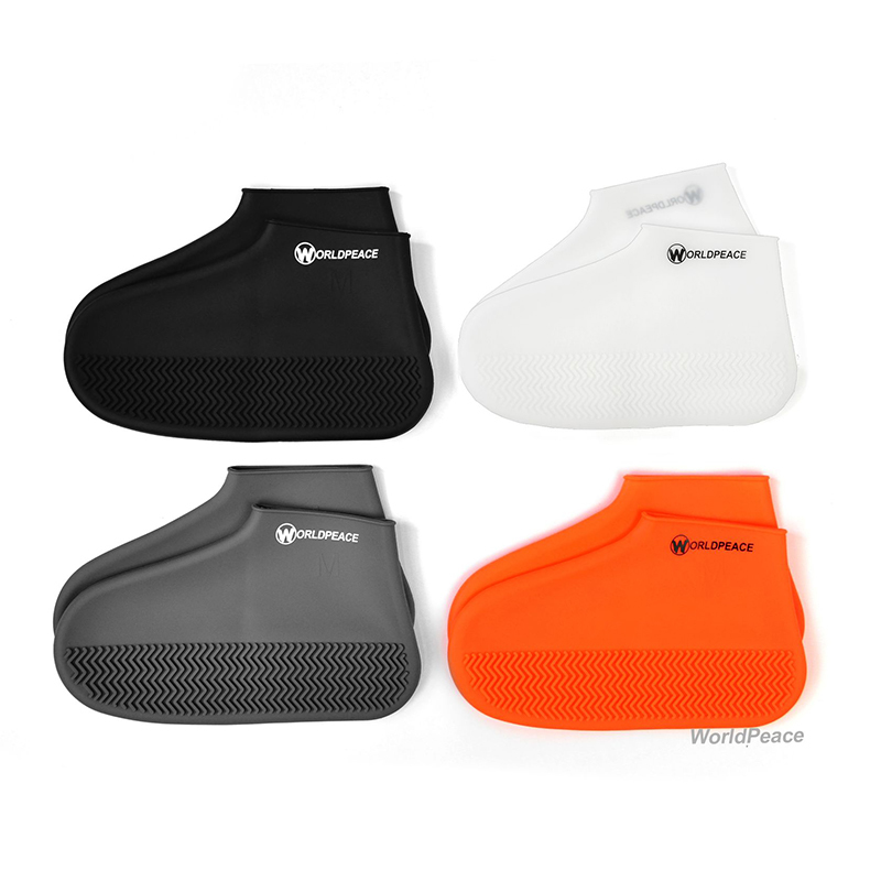 Worldpeace 矽膠加厚款 防水鞋套 雨鞋套 環保鞋套 防雨鞋套 球鞋防水 雨天救星 防滑耐磨底 / WPSC-001-02 [EW]