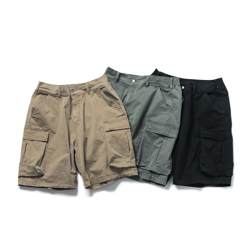 KIIKS UTILITY SHORTS 寬版洗舊短褲 大口袋 重磅 黑/軍綠/卡其  KSUS01 [EW]