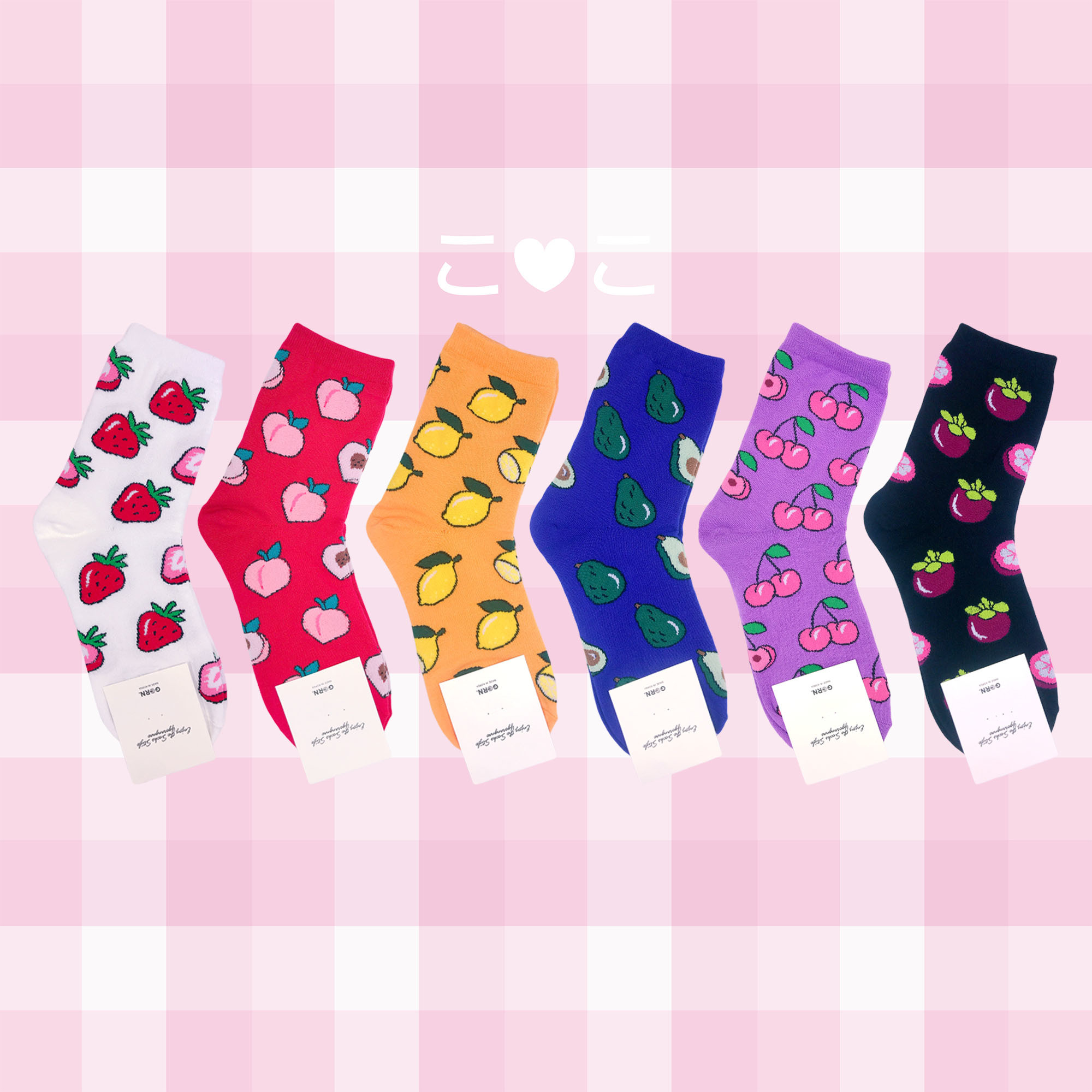 正韓水果剖面滿版造型襪子