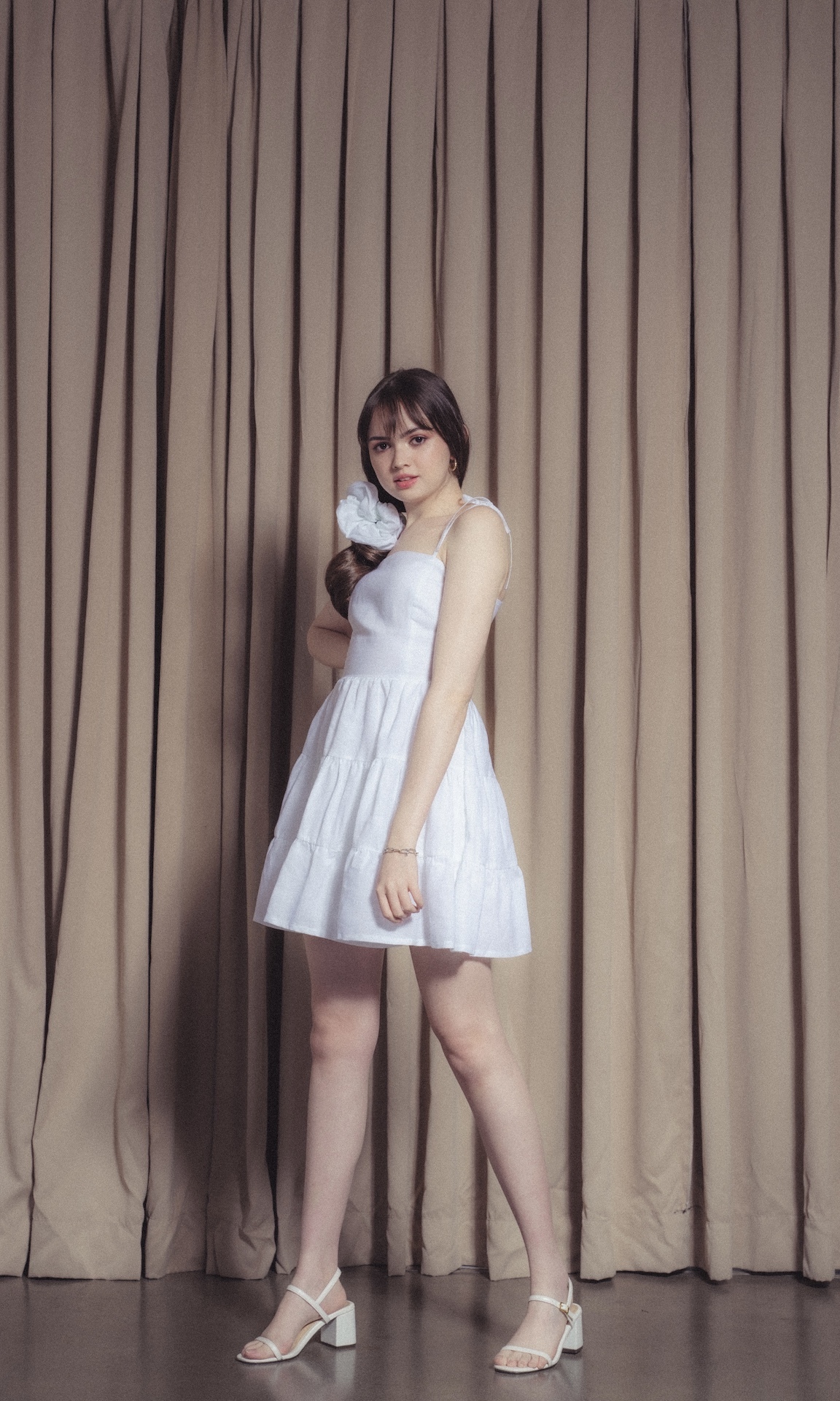 Noelle Linen Dress - White