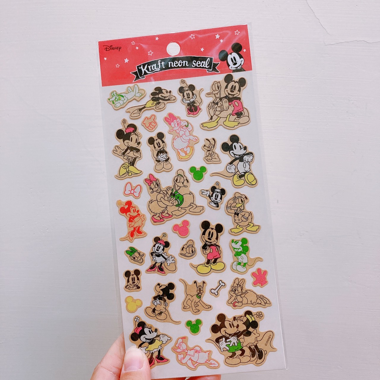 Disney 迪士尼 牛皮紙貼紙 小美人魚 公主 奇奇蒂蒂 米老鼠
