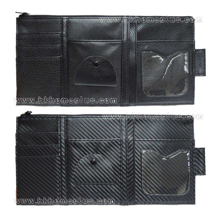 仿皮車用遮陽板收納袋