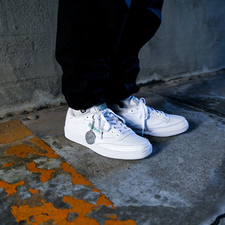 CodE\u003d REEBOK CLASSIC CLUB C 85 皮革休閒鞋(全白綠) FX3874 復古網球男女| Yahoo奇摩拍賣