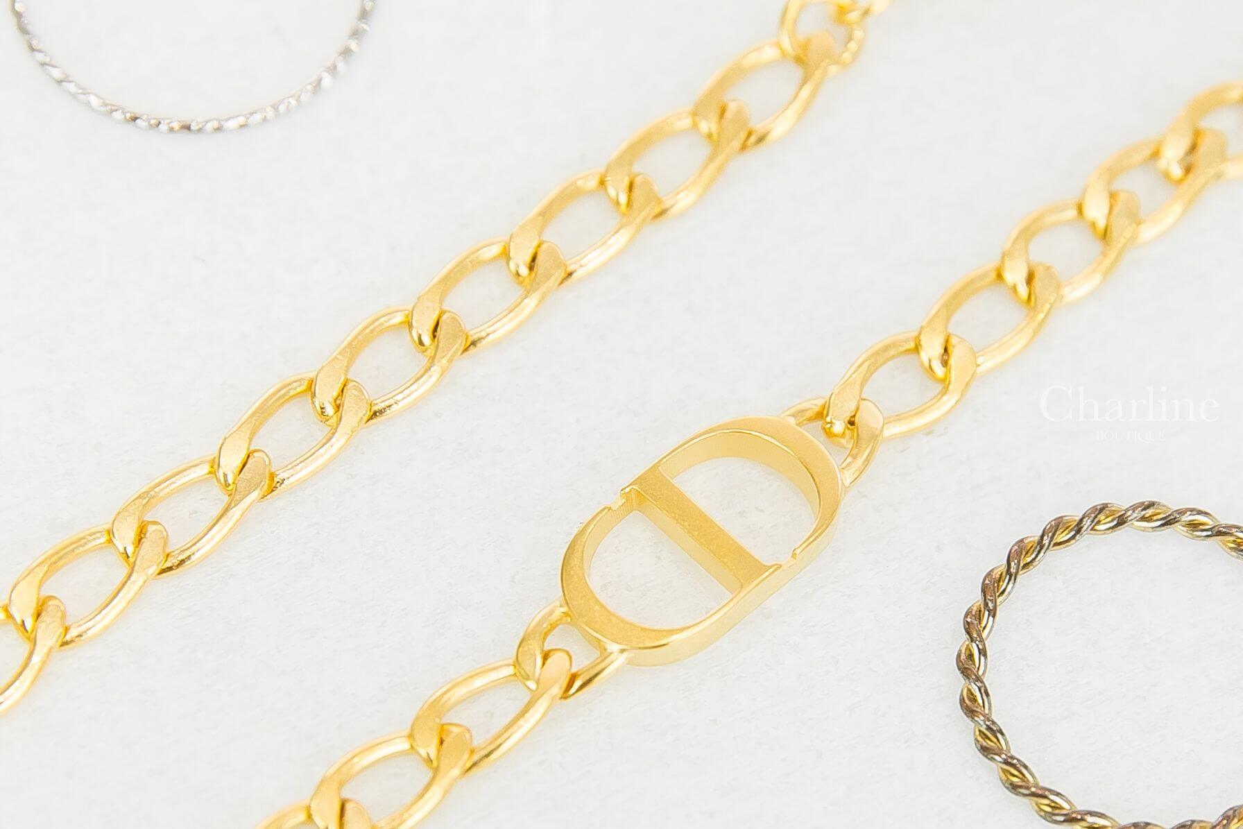 Dior Petit Cd Choker Necklace 金色CD項鍊
