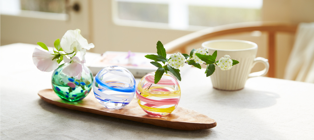 日本津輕 彩手鞠 一輪插-海風花瓶