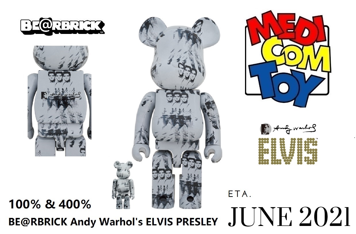 BE@RBRICK Andy Warhol's ELVIS PRESLEY 100％ & 400％BE@RBR