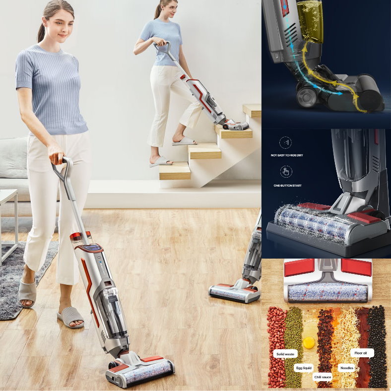 Alfabot iclean 乾濕兩用自動清洗拖地無線吸塵機