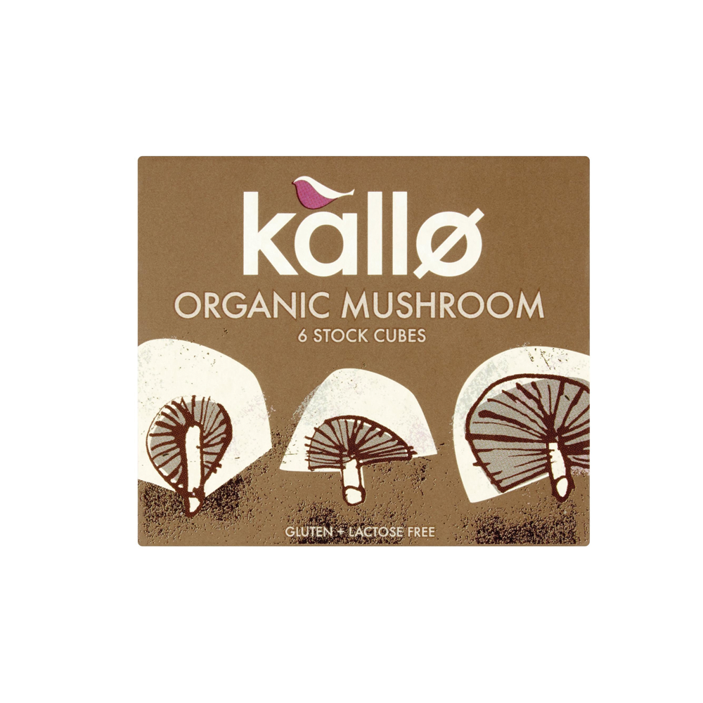 Kallo Organic Mushroom Stock Cube x 2 boxes (6 cubes) (70406)