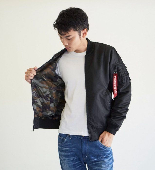 日版 ALPHA MA-1 飛行 外套 雙面 迷彩 TA0117-201