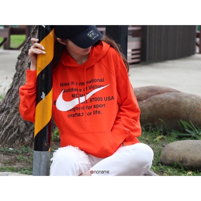 NIKE NSW Big Swoosh 大勾 滿版 帽Tee 長袖