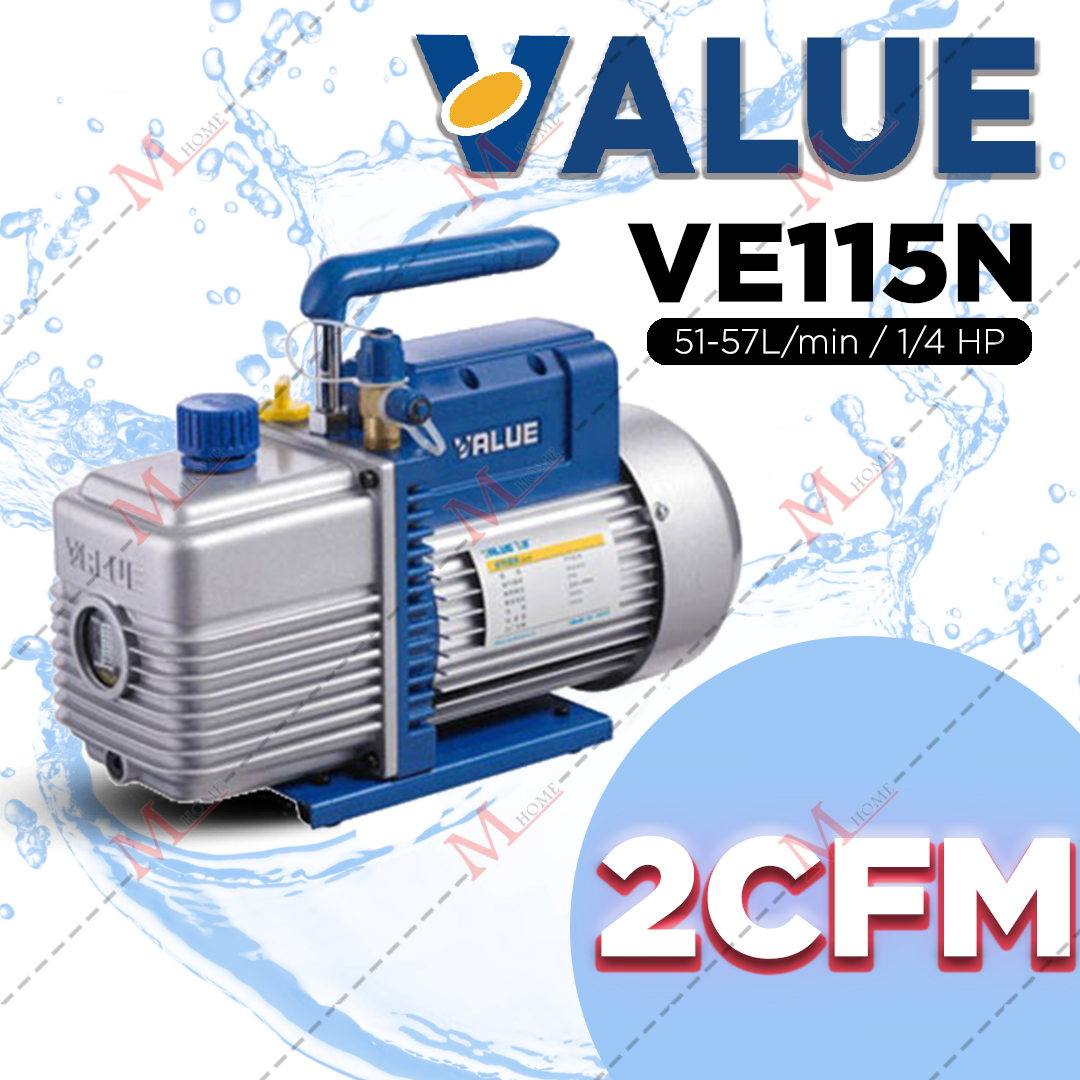 VALUE Single Stage Aircond Vacuum Pump VE115N (2 CFM)