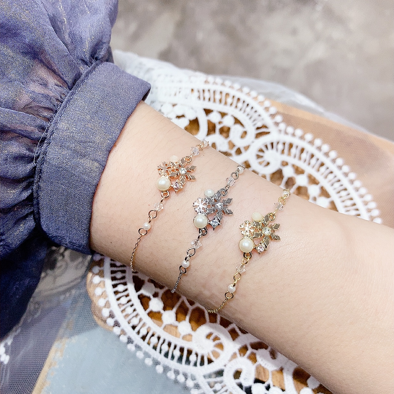 [日本制]雪花手鏈