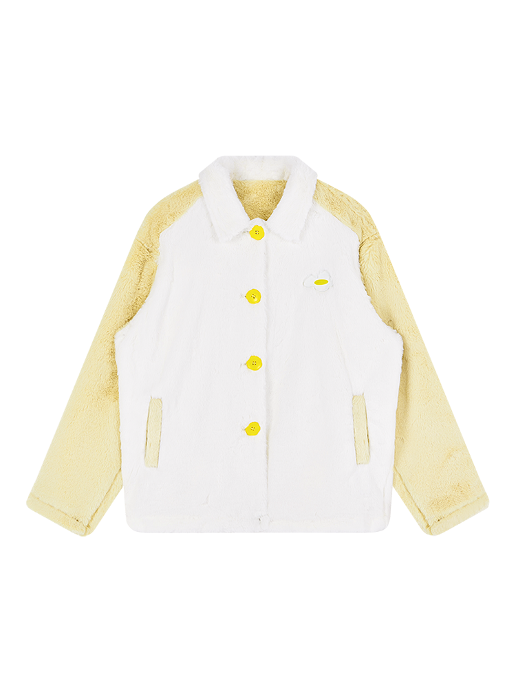 I DON‘T SMOKE 雞蛋花 翻領 厚外套 DONSMOKE Don’t Smoke