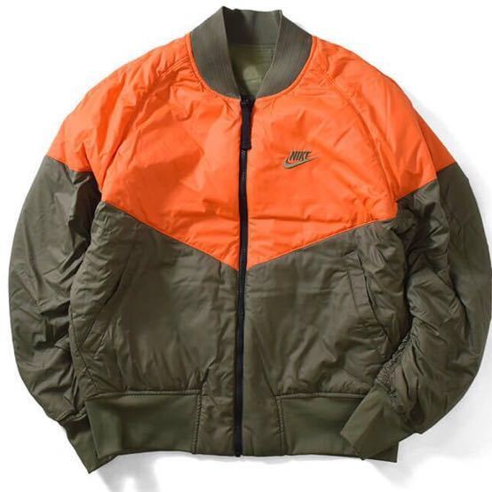 NIKE AS M NSW JKT REV WVN AF1  軍綠 MA-1 雙面穿 飛行外套 AH2034-222