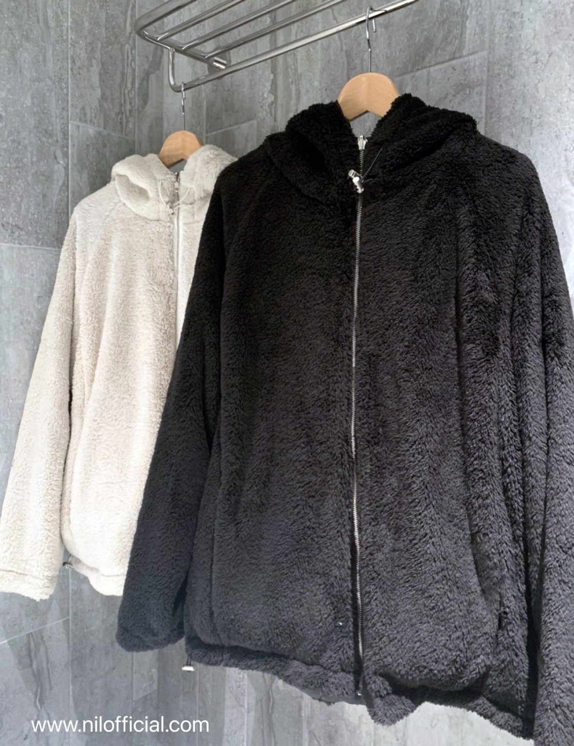 韓國爆款 羊羔毛 雙面穿 連帽外套 羊羔絨