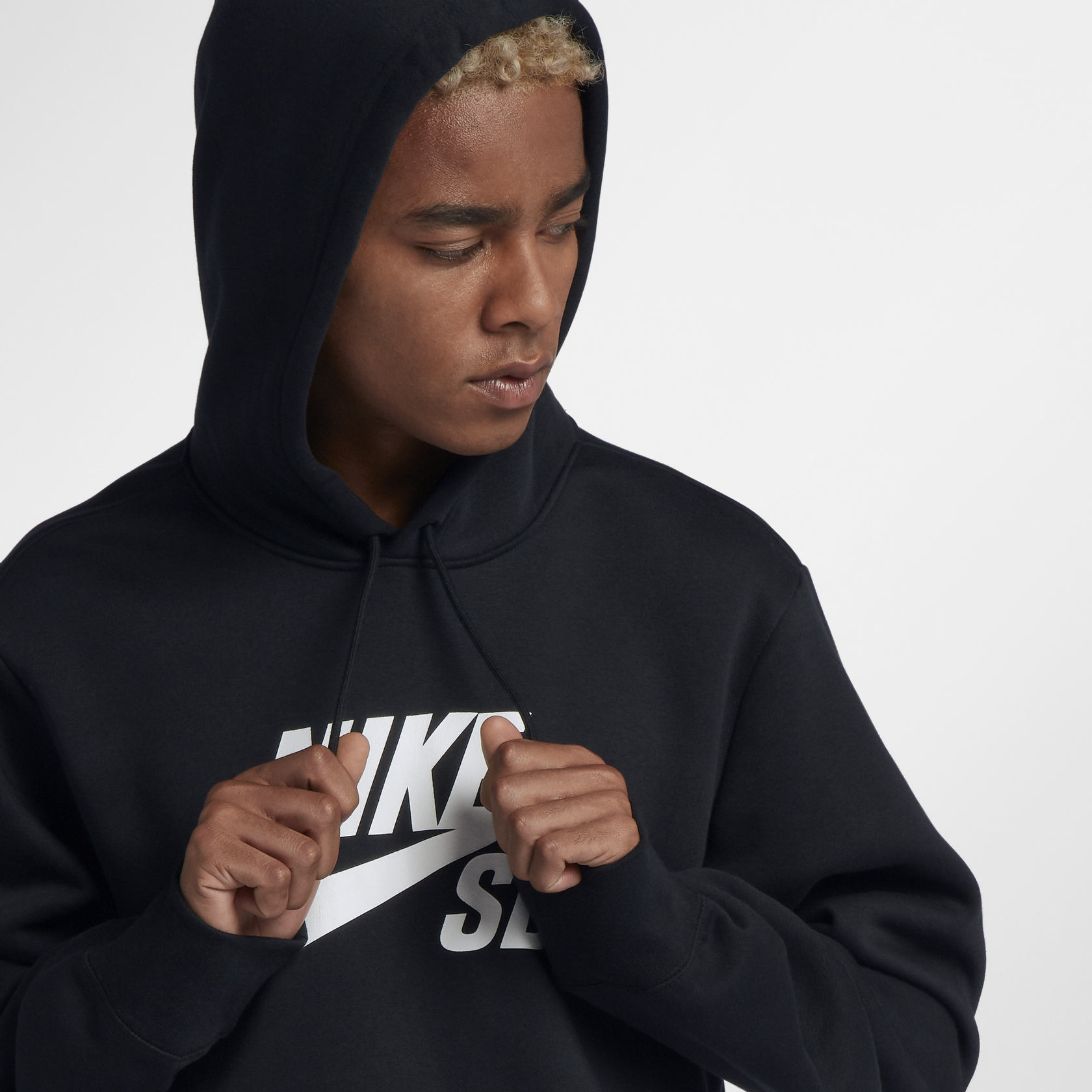 NIKE SB ICON 黑色 內刷毛 帽T AJ9734-010 [EW]