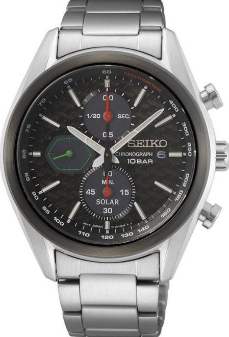 SEIKO 喬治亞羅設計三眼太陽能錶V176-0BH0D / SSC803P1 - 萬年鐘錶