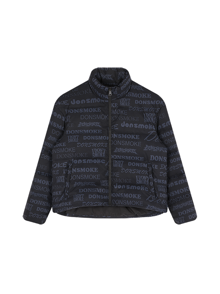 I DON‘T SMOKE 短款 滿版 logo 羽絨外套 DONSMOKE Don’t Smoke