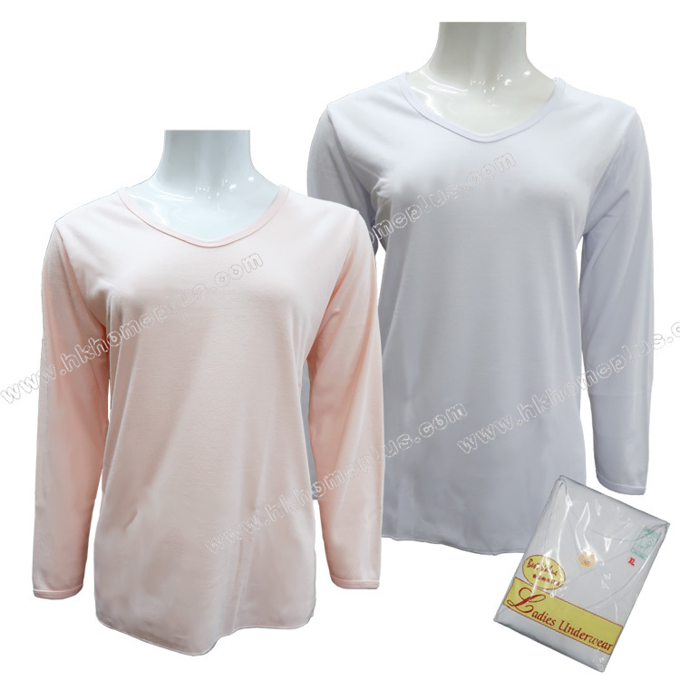 3件裝 天然派: 女裝圓領長袖衫 (F / XL 碼)