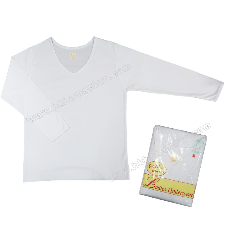 3件裝 天然派: 女裝圓領長袖衫 (F / XL 碼)